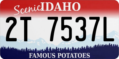 ID license plate 2T7537L