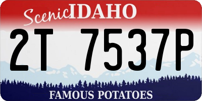ID license plate 2T7537P