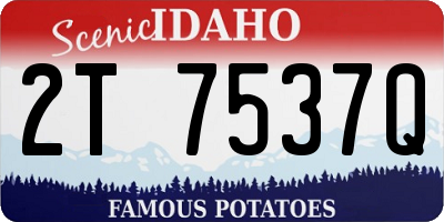 ID license plate 2T7537Q