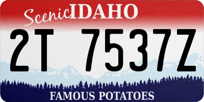 ID license plate 2T7537Z