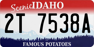 ID license plate 2T7538A