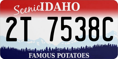 ID license plate 2T7538C