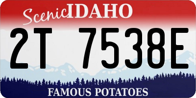 ID license plate 2T7538E