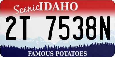 ID license plate 2T7538N
