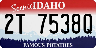ID license plate 2T7538Q