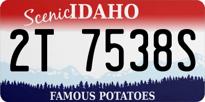 ID license plate 2T7538S
