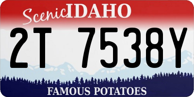 ID license plate 2T7538Y