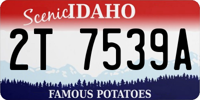 ID license plate 2T7539A
