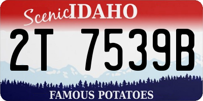 ID license plate 2T7539B