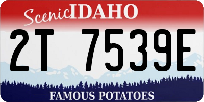 ID license plate 2T7539E