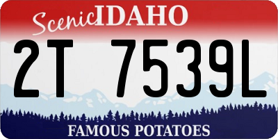 ID license plate 2T7539L