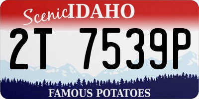 ID license plate 2T7539P