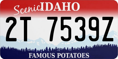 ID license plate 2T7539Z