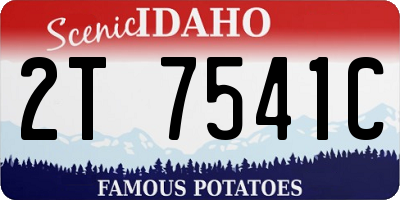 ID license plate 2T7541C
