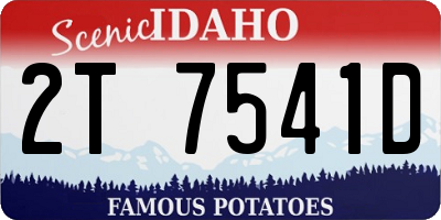ID license plate 2T7541D