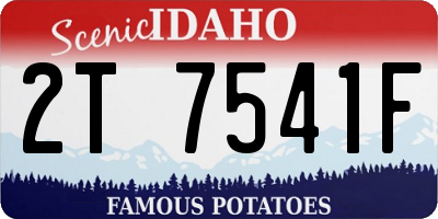 ID license plate 2T7541F