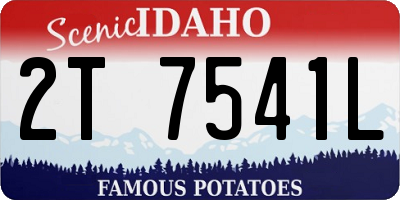 ID license plate 2T7541L