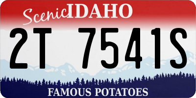 ID license plate 2T7541S