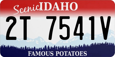 ID license plate 2T7541V