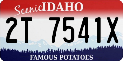 ID license plate 2T7541X
