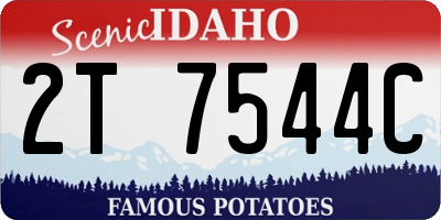 ID license plate 2T7544C