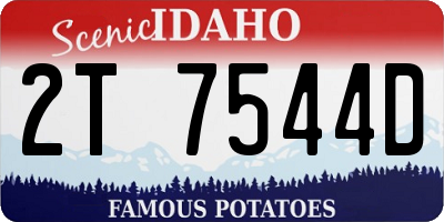 ID license plate 2T7544D