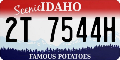 ID license plate 2T7544H