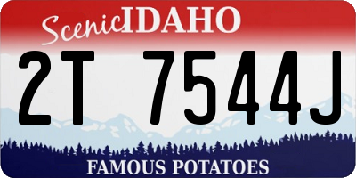 ID license plate 2T7544J