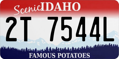 ID license plate 2T7544L