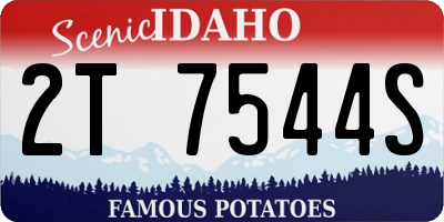 ID license plate 2T7544S