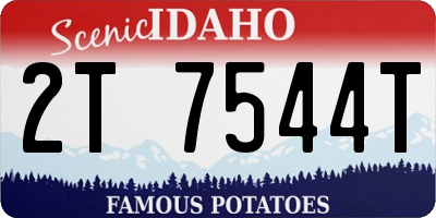 ID license plate 2T7544T