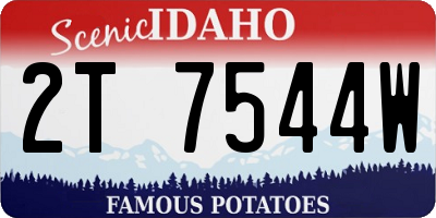 ID license plate 2T7544W