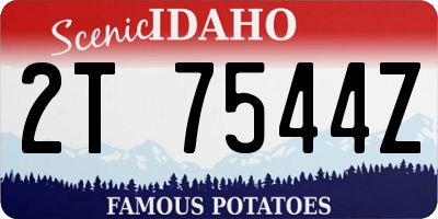 ID license plate 2T7544Z