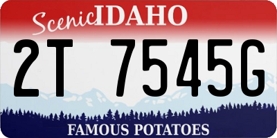 ID license plate 2T7545G