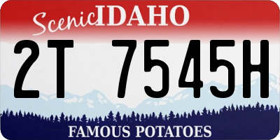 ID license plate 2T7545H