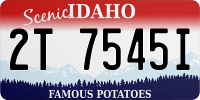ID license plate 2T7545I