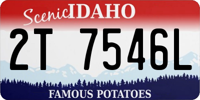 ID license plate 2T7546L