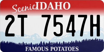 ID license plate 2T7547H