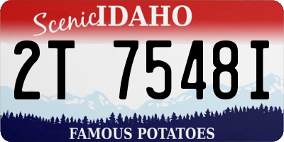 ID license plate 2T7548I