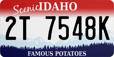 ID license plate 2T7548K