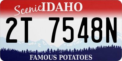 ID license plate 2T7548N