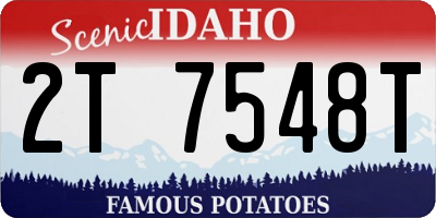 ID license plate 2T7548T