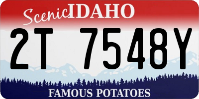 ID license plate 2T7548Y