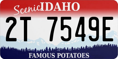 ID license plate 2T7549E