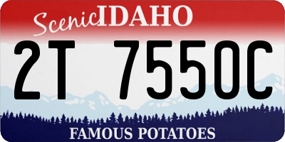 ID license plate 2T7550C