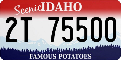 ID license plate 2T7550O