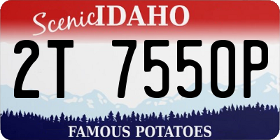 ID license plate 2T7550P