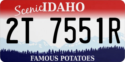ID license plate 2T7551R
