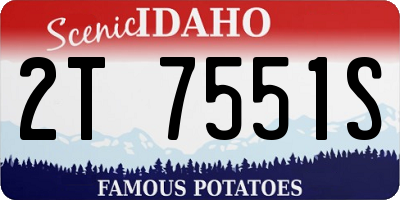ID license plate 2T7551S