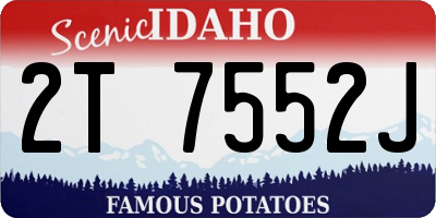 ID license plate 2T7552J
